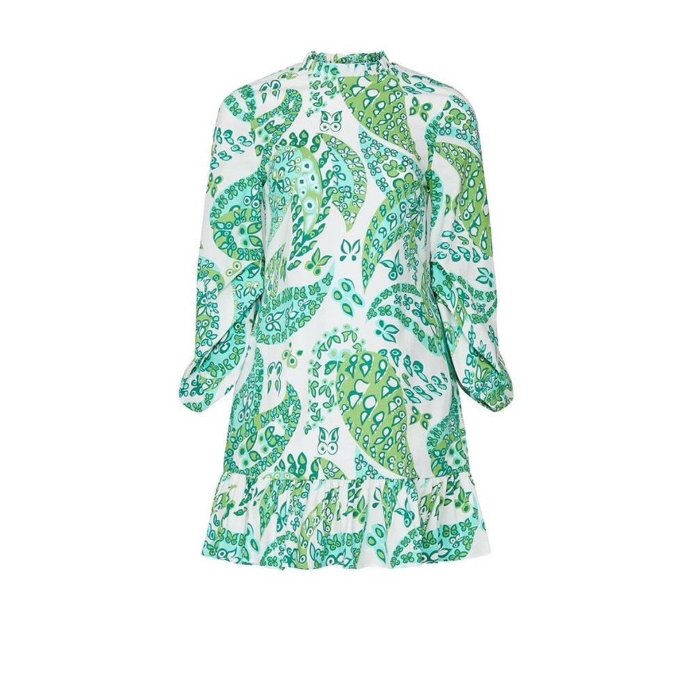 STAUD Women's Carolina Puff-Sleeve Floral A-Line Dress